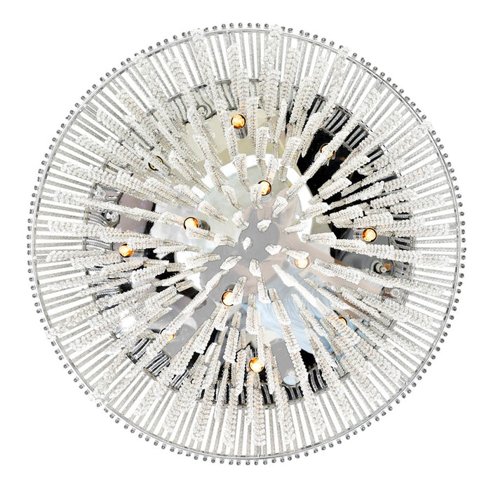 CWI Lighting Claire 12 Light 20" Drum Shade Chandelier, Chrome