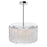 CWI Lighting Claire 10 Light Drum Shade Chandelier, Chrome