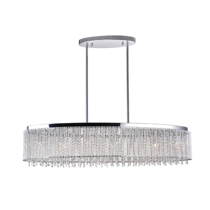 CWI Lighting Claire 7 Light Drum Shade Chandelier, Chrome