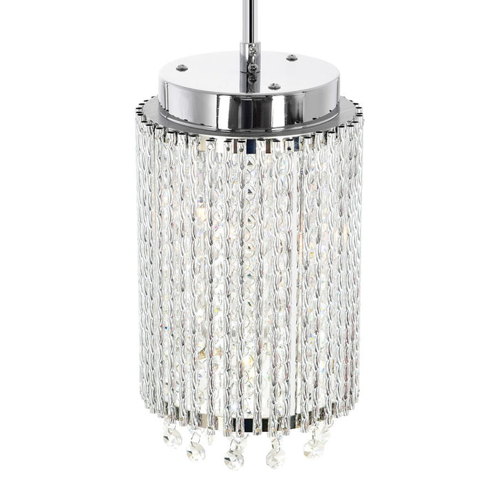 CWI Lighting Claire 2 Light Drum Shade Mini Pendant, Chrome