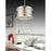 CWI Lighting Bubbles 6 Light Drum Shade Chandelier, Stainless Steel