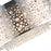 CWI Lighting Bubbles 9 Light Drum Shade Chandelier, Stainless Steel