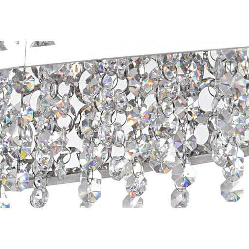 CWI Bubbles 16 Light Drum Shade Chandelier, Stainless Steel