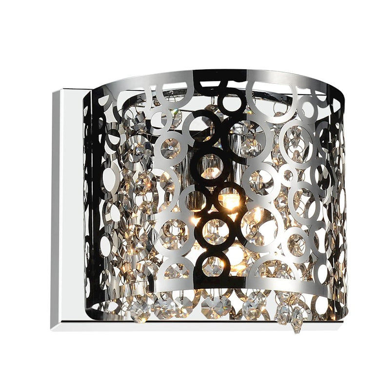CWI Lighting Bubbles 1 Light Bathroom Sconce, Stainless Steel