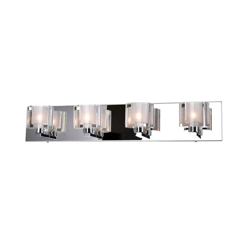 CWI Lighting Tina 4 Light Wall Light, Chrome/Clear