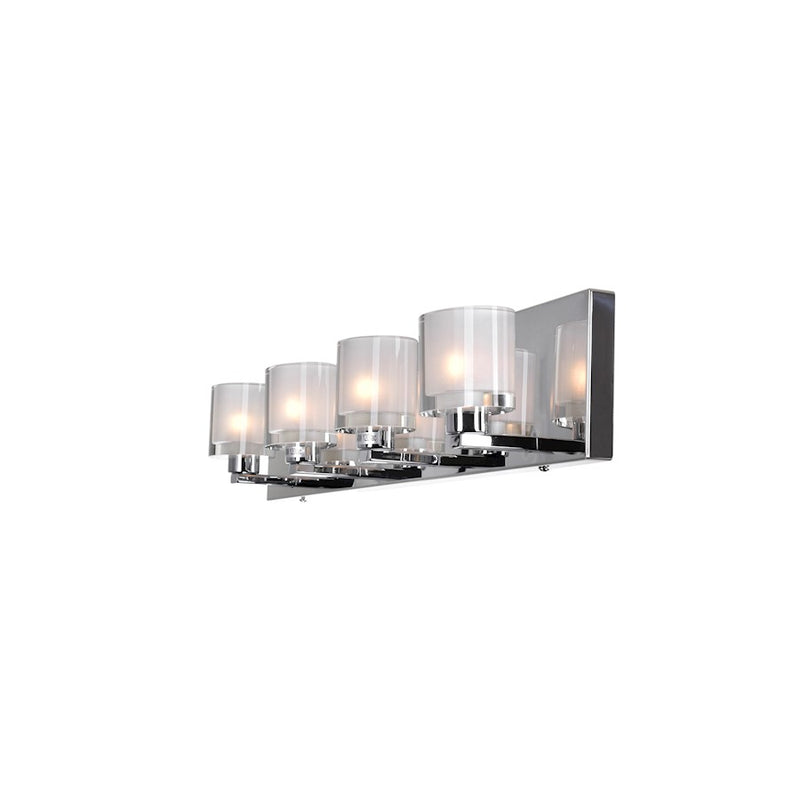 CWI Lighting Tina 4 Light Wall Light, Chrome/Clear