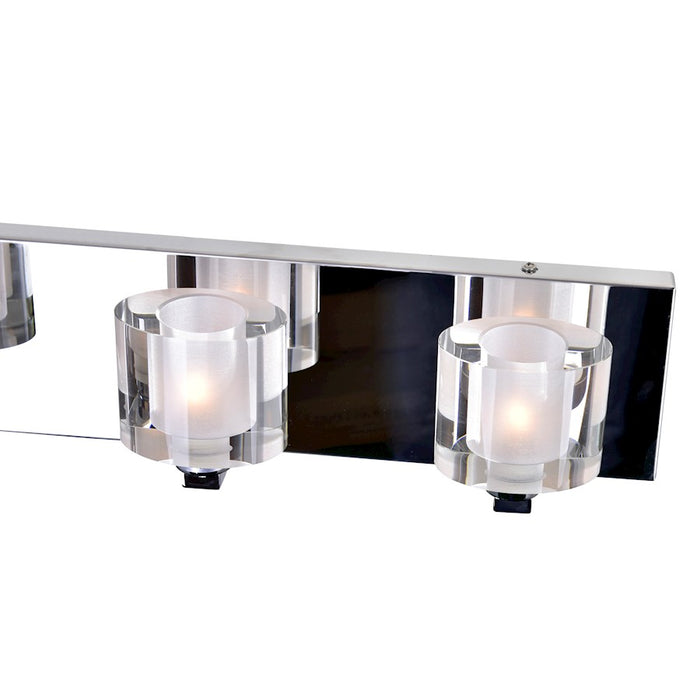 CWI Lighting Tina 4 Light Wall Light, Chrome/Clear