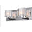 CWI Lighting Tina 4 Light Wall Light, Chrome/Clear