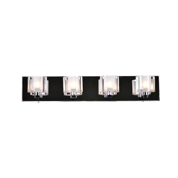 CWI Lighting Tina 4 Light Wall Light, Chrome/Clear