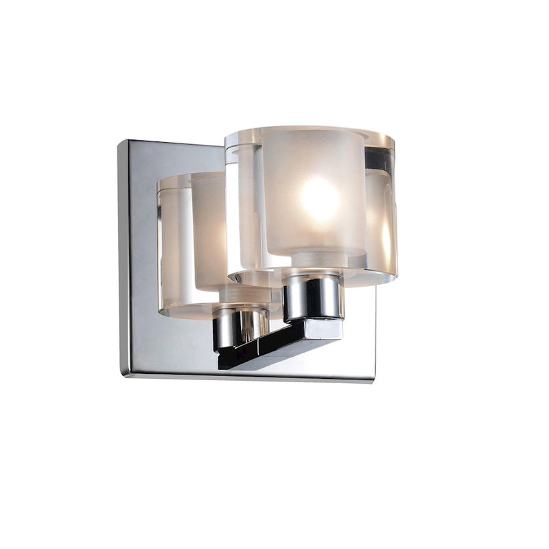 CWI Lighting Tina 1 Light Wall Light, Chrome/Clear
