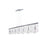 CWI Lighting Janine 7 Light Down Chandelier, Chrome