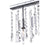 CWI Lighting Janine 7 Light Down Chandelier, Chrome