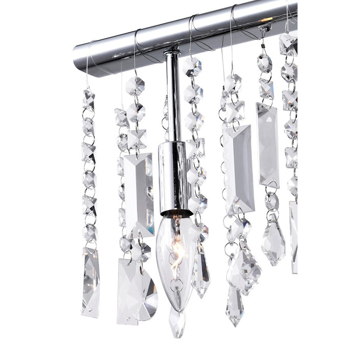 CWI Lighting Janine 7 Light Down Chandelier, Chrome