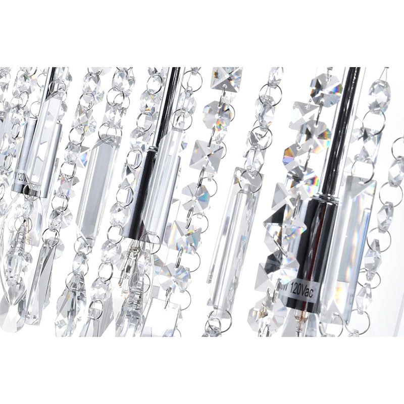 CWI Lighting Janine 7 Light Down Chandelier, Chrome