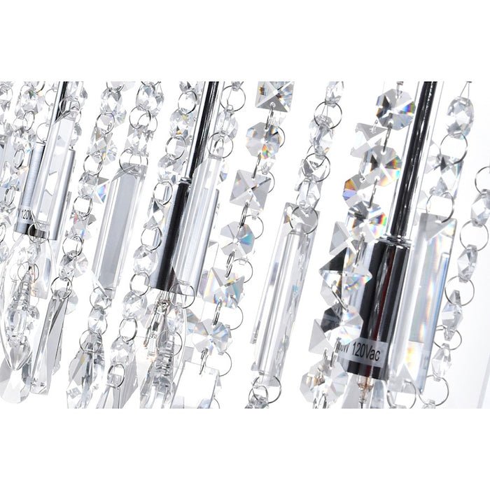 CWI Lighting Janine 7 Light Down Chandelier, Chrome