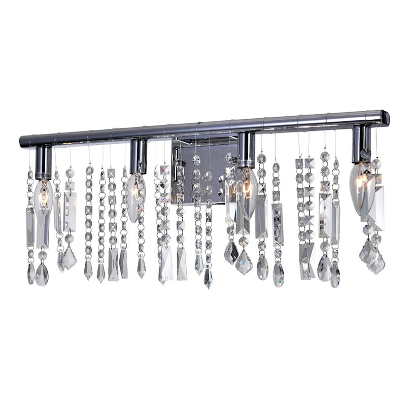 CWI Lighting Janine 4 Light Vanity Light, Chrome