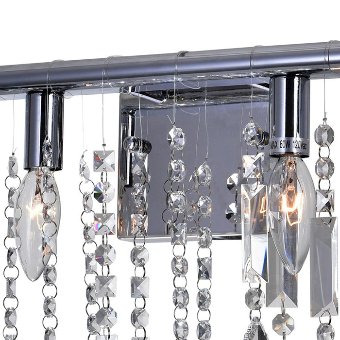 CWI Lighting Janine 4 Light Vanity Light, Chrome