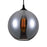 CWI Lighting Glass 1 Light 10" Down Mini Pendant, Black/Smoke
