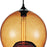 CWI Lighting Glass 1 Light 12" Down Mini Pendant, Black/Amber