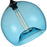 CWI Lighting Glass 1 Light 12" Down Mini Pendant, Black/Blue