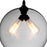 CWI Lighting Glass 2 Light Down Mini Pendant, Black/Smoke