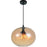 CWI Lighting Glass 4 Light Down Pendant, Black/Amber - 5553P16-Amber