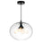 CWI Lighting Glass 4 Light Down Pendant, Black/Clear - 5553P16-Clear