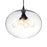 CWI Lighting Glass 4 Light Down Pendant, Black/Clear
