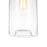 CWI Lighting Glass 1 Light 7" Down Mini Pendant, Black/Clear