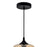 CWI Lighting Glass 1 Light Down Mini Pendant, Black/Cognac