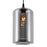 CWI Lighting Glass 1 Light 7" Down Mini Pendant, Black/Smoke