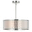 CWI Lighting Mikayla 3 Light Drum Shade Chandelier, Satin Nickel - 5555P17SN