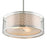 CWI Lighting Mikayla 3 Light Drum Shade Chandelier, Satin Nickel