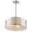 CWI Lighting Mikayla 3 Light Drum Shade Chandelier, Satin Nickel