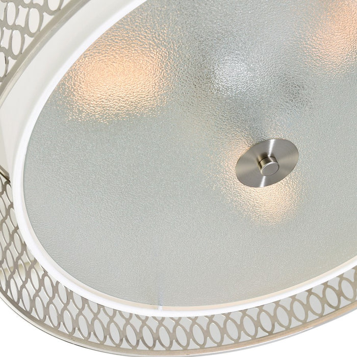 CWI Lighting Mikayla 3 Light Drum Shade Chandelier, Satin Nickel