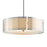 CWI Lighting Mikayla 5 Light Drum Shade Chandelier, Satin Nickel