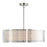 CWI Lighting Mikayla 5 Light Drum Shade Chandelier, Satin Nickel