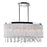 CWI Lighting Benson 5 Light Drum Shade Chandelier, Chrome