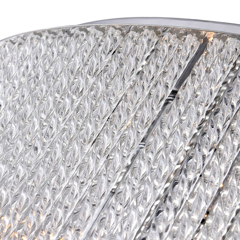 CWI Lighting Benson 5 Light Drum Shade Chandelier, Chrome
