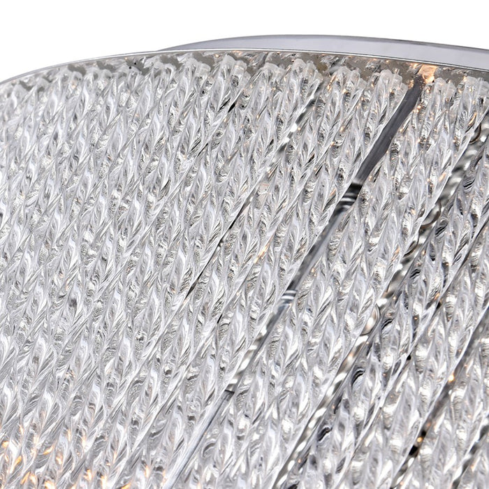 CWI Lighting Benson 5 Light Drum Shade Chandelier, Chrome