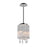 CWI Lighting Benson 2 Light Drum Shade Mini Pendant, Chrome - 5562P8CClear