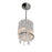 CWI Lighting Benson 2 Light Drum Shade Mini Pendant, Chrome