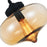 CWI Lighting Glass 1 Light 11" Down Mini Pendant, Black/Amber