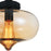 CWI Lighting Glass 1 Light 11" Down Mini Pendant, Black/Amber