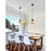 CWI Lighting Glass 1 Light 11" Down Mini Pendant, Black/Amber