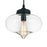 CWI Lighting Glass 1 Light 11" Down Mini Pendant, Black/Clear