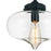 CWI Lighting Glass 1 Light 11" Down Mini Pendant, Black/Clear