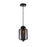 CWI Lighting Glass 1 Light Down Mini Pendant, Black/Smoke - 5570P7C-Smoke