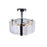 CWI Lighting Lucie 3 Light 14" Drum Shade Chandelier, Chrome