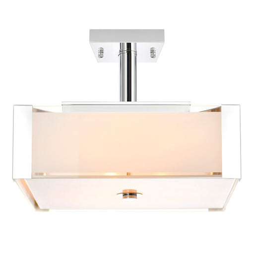 CWI Lighting Lucie 3 Light Drum Shade Chandelier, Chrome